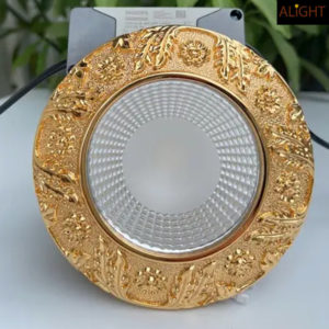 đèn âm trần tân cổ điển mạ vàng 24K AL-0801