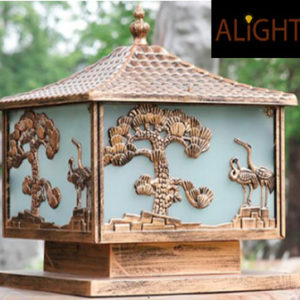 Đen trụ cổng họa tiết tân cổ điển ROL-9205