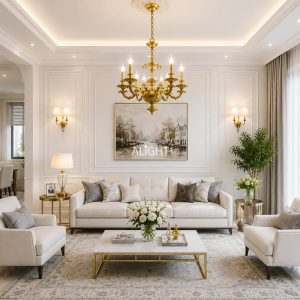 Đèn chùm đồng mạ vàng 24k AL9908-6