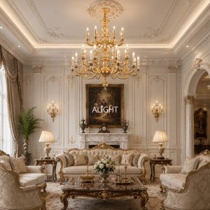 Đèn chùm hợp kim mạ vàng 24k ALL5517-36