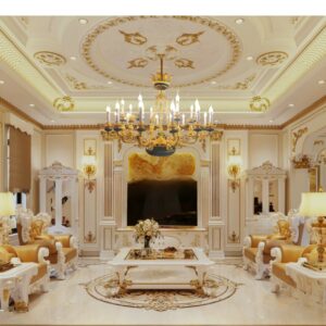 Đèn chùm hợp kim mạ vàng 24k ALL6760-20+4