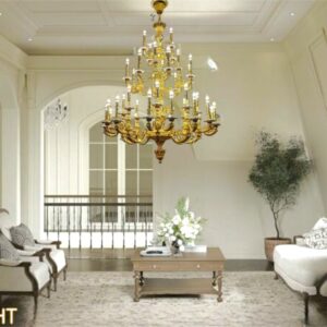 Đèn chùm hợp kim mạ vàng 24k ALL5517-40